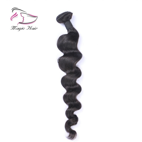 Evermagic Wholesale Hot Selling 100% Unprocessed Brazilian Hair Extension Natural Color Loose Wave Human Hair bundle