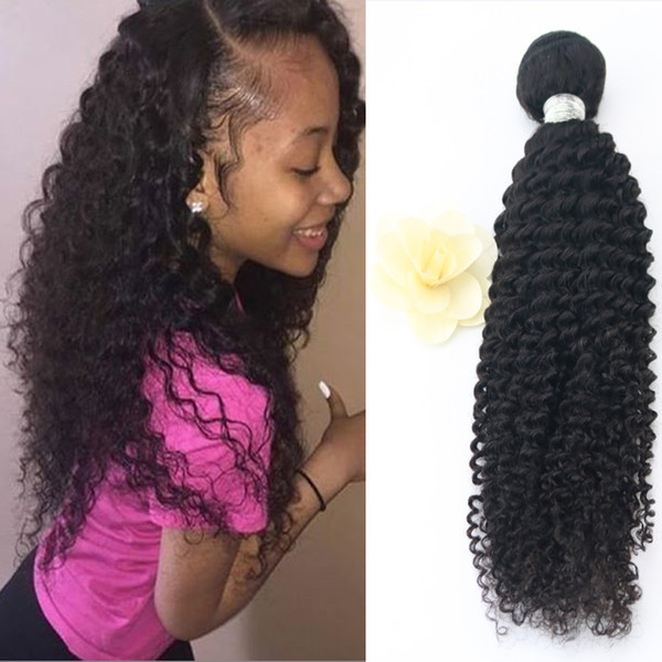 Evermgic Brazilian Kinky Curly Hair 100% Human Hair Weave Bundles 3 Pieces Natural Color Remy Hair