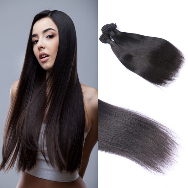 Cheap! 8A Brazilian Straight Human hair weaves Natural Color Hair Extensions 8-40inch 50g/piece 100% Human hair