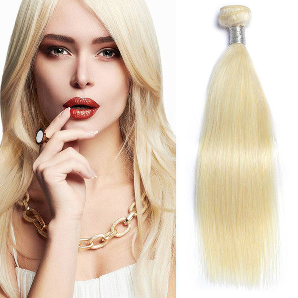 9A Platinum Blonde Brazilian Remy Hair Silk Straight 613# Blonde Brazilian Hair 3 Bundles 