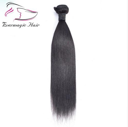 Evermagic Malaysian Straight Hair 100% Human Hair Bundles Non-Remy Hair Extension Natural Color Can buy 3