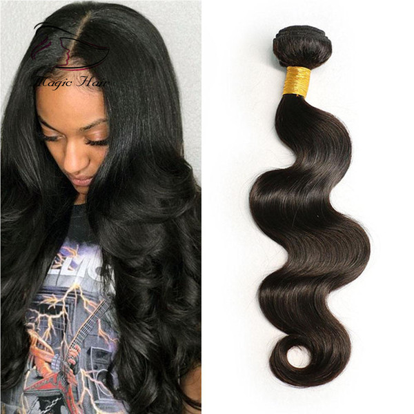 Evermagic Wholesale Top Grade 100% Unprocessed Brazilian Body Wave Hair Extension 1B#color Human Hair bundle for Woman