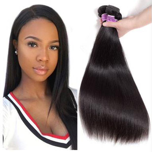 9A Great Quality Human Hair Weave silk Straight 3 or 4 Bundles Lot Cheap Brazilian Remy Hair Weft 100% human hair