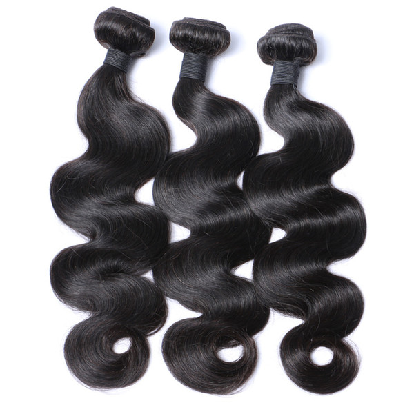 8A Unprocessed Human Hair Extensions Natural Color Black 1b Brazilian Human Hair Weave Bundles Body Wave