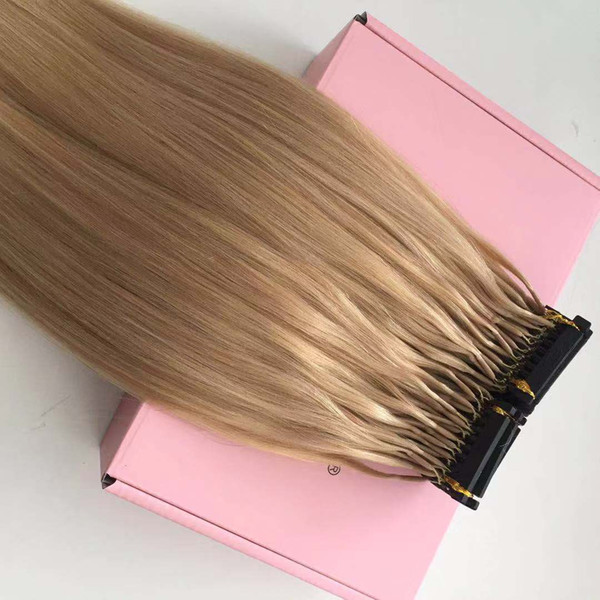 Customized Available 6D Human Hair Extensions 9A #16 #613 #60 Brazilian Virgin Hair Blonde 100Strands 100gram/set Can Be Styled With Iron