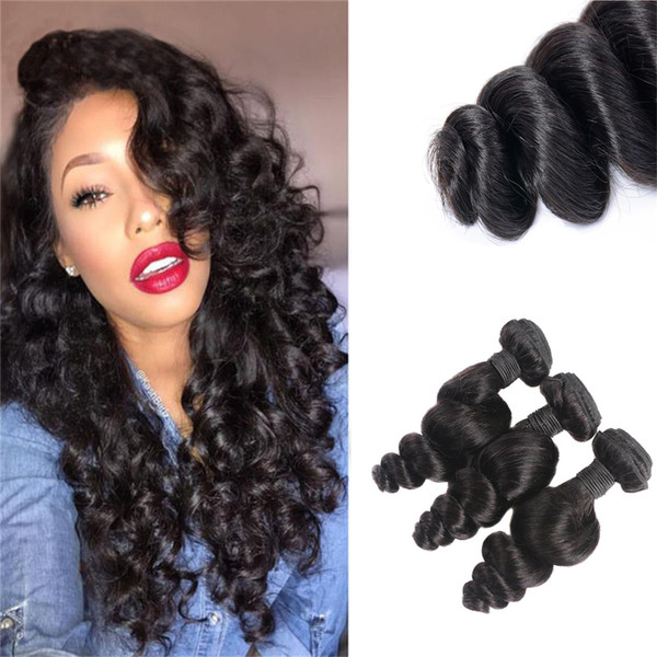 9A Unprocessed Cuticle Aligned Brazilian Hair loose Wave Weft Virgin Remy Human Hair Extensions Peruvian Indian Malaysian Dyeable