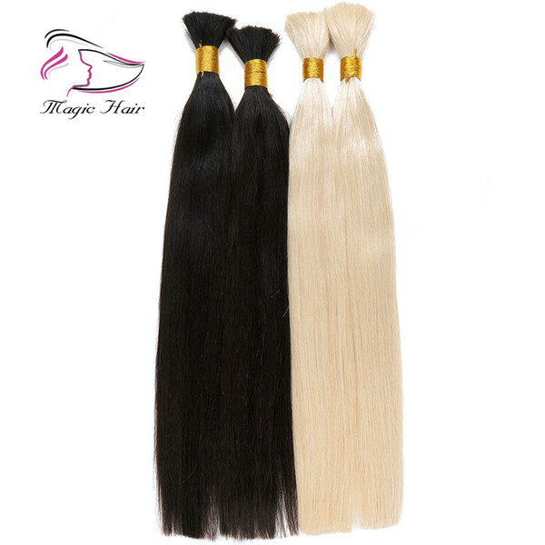 Evermagic Hot selling cheap price Good Quality Big Stock#613 Blonde Hair Bulk Brazilian Straight Human Hair Extensions Remy Hair Bulk