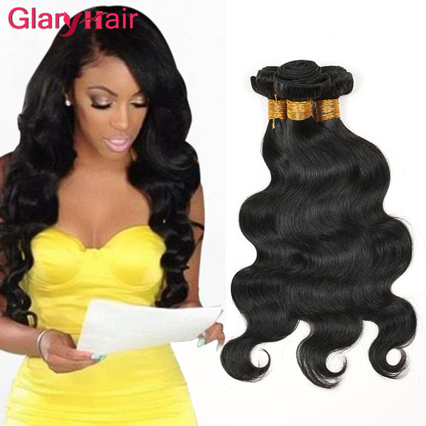 Malaysian Body Wave Hair Wet Wavy Peruvian Brazilian Indian Cambodian Human Hair Bundles 4/5/6 Pieces Mix Length Pure Color 1b