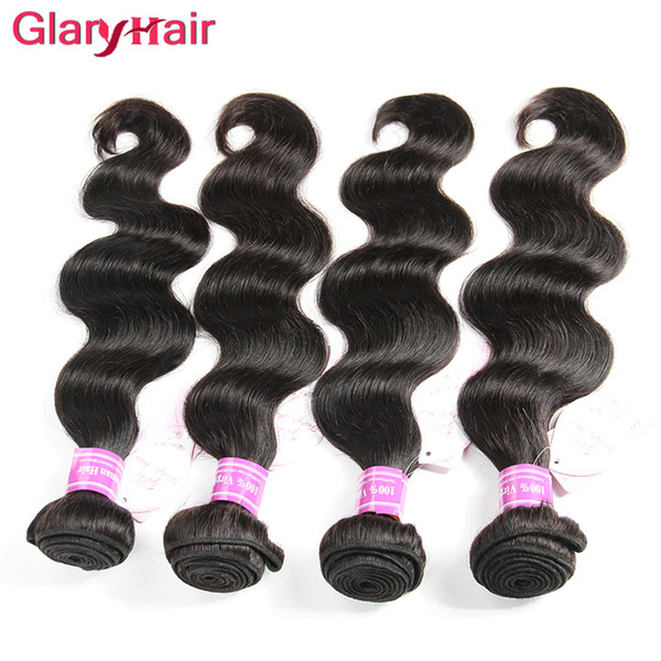 Wholesale Unprocessed Brazilian Peruvian Indian Remy Malaysian Cambodian Virgin Human Hair Weaves 3 or 4 or 5 Pieces Body Wave Hair Weft