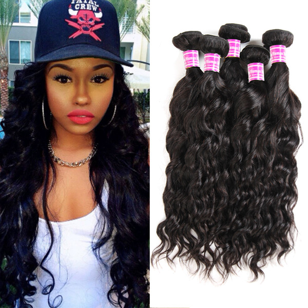 Popular Glary Hair Bundles Wholesale Natural Wave Cheap Remy Human Hair Extensions Brazilian Water Wave Weave Peruvian Malaysian Virgin Hair