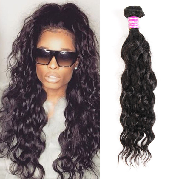 Malaysian Brazilian Virgin Human Hair Bundles Water Wave Weave Extensions Natural Wave Cheap Remy Hair Weft For Black Women Curly Hair Weave