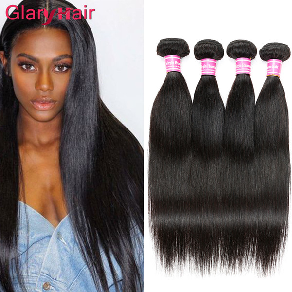 Peruvian Virgin Hair Bundle Deals Straight Human Hair Extensions Wholesale Straight Double Weft Silky Remy Hair Weave uk Dh gates Color1b