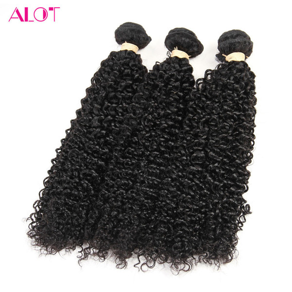 ALOT 2017 Indian Virgin Kinky Curly Weave 100% Human Hair Bulk 3-4 Bundles 100% Unprocessed Deal Soft and Smooth Extensions 8-28inch