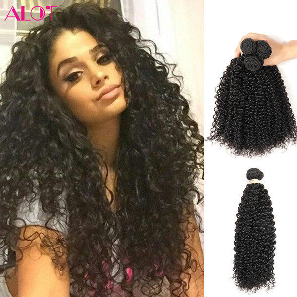 ALOT Brazilian Virgin Hair Bulk Kinky Curly Hair bundles Human Hair 3 Bundles 100% Unprocessed Natural Color 8-28 inch Hot Selling