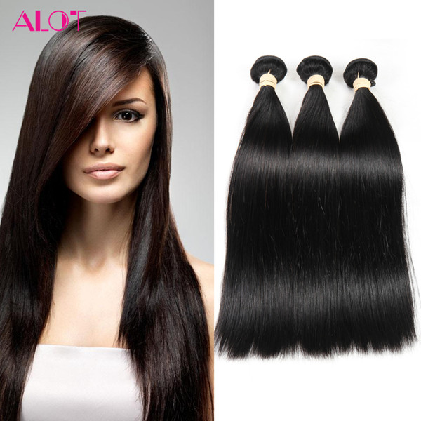 Brazilian Straight Human Hair Bundles 100% Unprocessed Brazilian Indian Peruvian Malaysian Virgin Human Hair 3 Bundles Extensions 8-28inch