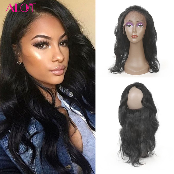 Brazilian Hair 360 Lace Frontal Body Wave Virgin Human Hair Natural Color 360 Lace Frontal with Baby Hair