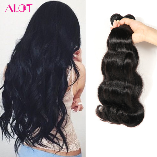 8A Grade Body Wave Hair Weaves Brazilian Indian Peruvian Malaysian Virgin Human Hair 3/4 Bundles 100% Unprocessed Human Hair Extensioans