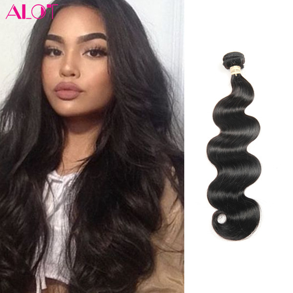 ALOT Hair Bundles Body Wave Brazilian Indian Peruvian Malaysian Human Hair 1 Bundles 100% Unprocessed Natural Color Extensions 8-28inch