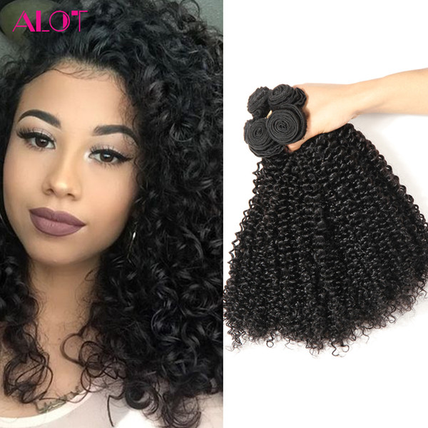 Brazilian Virgin Hair Kinky Curly Hair Brazilian Indian Peruvian Malaysian Human Hair Weaves 4 Bundles 100% Unprocessed Extensions 8-28inch