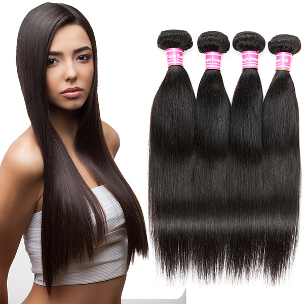 Bemiss Hot Sales Straight Malaysian Indian Brazilian Cambodian Mongolian Peruvian Natural Black Straight Unprocessed Hair Weaves Bundles