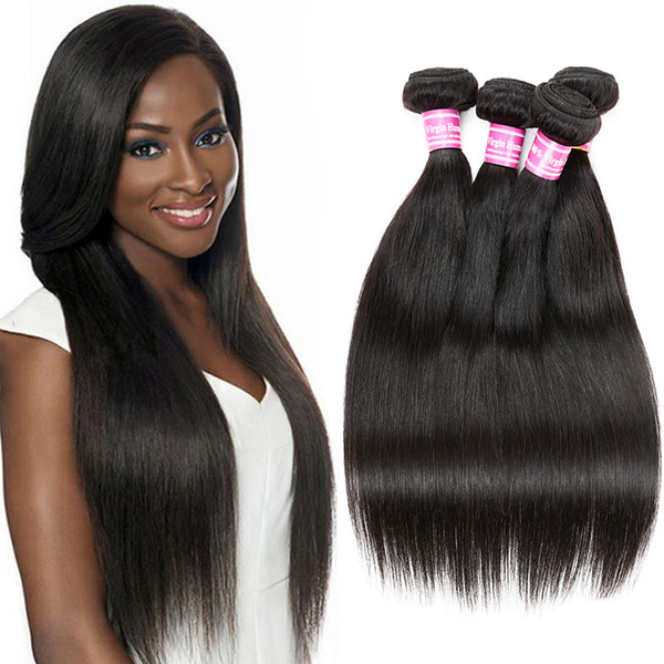 Cheap Items!Straight Hair Bundles Brazilian Virgin Human Hair Weaves Peruvian Malaysian Indian Cambodian Mongolian Hair Extensions By Bemiss