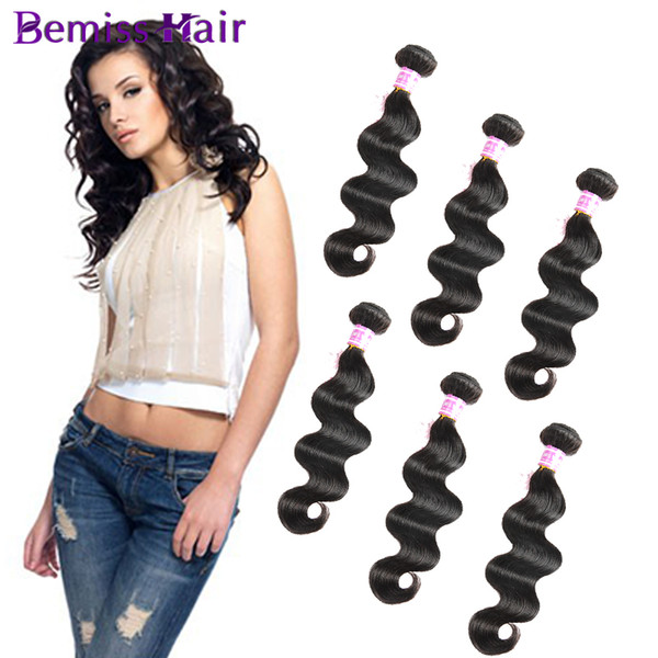 Bemiss Vendors Unprocessed Brazilian Hair Bundles Natural Black Health And Beauty Body Wave Peruvian Virgin Human Hair Extensions 6 Coutries