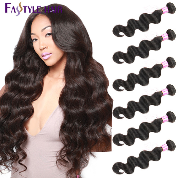 New Arrivals!Fastyle Brazilian Body Wave Hair Extensions 6 Bundles UNPROCESSED Peruvian Malaysian Indian Virgin Human Hair Bundles Cheap