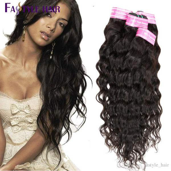 8A Brazilian Water Wave Human Hair Extensions 5pc/lot UNPROCESSED Mink Peruvian Malaysian Indian Virgin Human Hair Bundles Dyeable