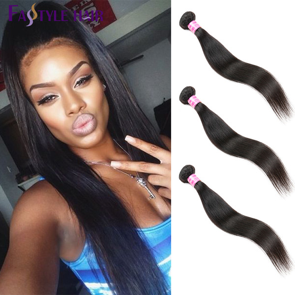 Fastyle Peruvian Straight Extensions 3 Bundles 100% UNPROCESSED Brazilian Indian Malaysian Virgin Human Hair Wefts Dyeable Wholesale Cheap