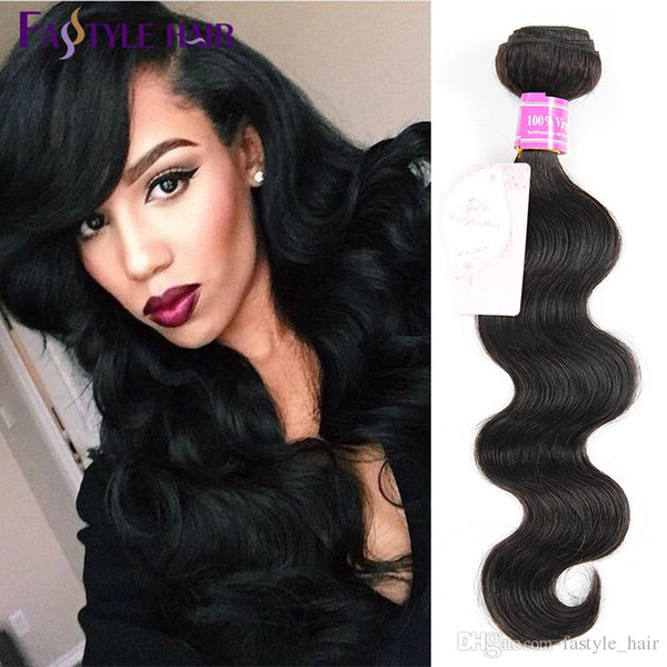 New Arrival Fastyle Malaysian Body Wave 4pc/lot Natural Black Unprocessed Brazilian Peruvian Indian Mink Virgin Human Hair Bundles Wholesale