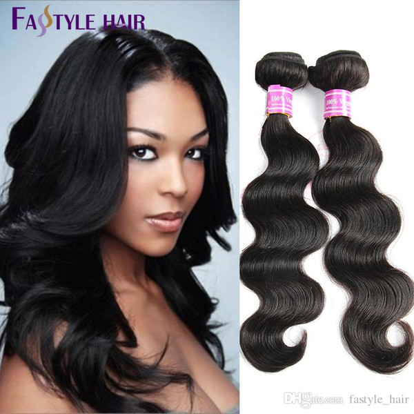 Cheap!Fastyle Indian Body Wave 4pc/lot Natural Black Unprocessed Brazilian Peruvian Malaysian Mink Virgin Human Hair Bundles Wholesale Cheap