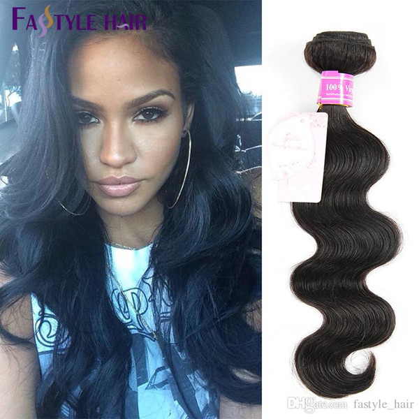 HOT!!Fastyle Malaysian Body Wave 4pc/lot Natural Black Unprocessed Brazilian Peruvian Indian Mink Virgin Human Hair Bundles Wholesale Cheap