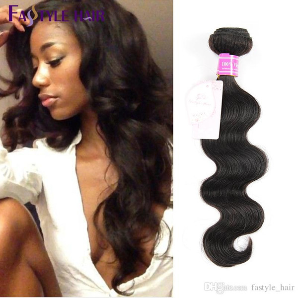 Wholesale Fastyle Indian Body Wave Top Quality Natural Black Unprocessed Brazilian Peruvian Malaysian Mink Virgin Human Hair Bundles Dyeable