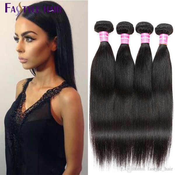 Cheap Fastyle Wholesale Peruvian Straight Hair Weave Natural Black Brazilian Malaysian Indian Unprocessed Virgin Hair Bundles