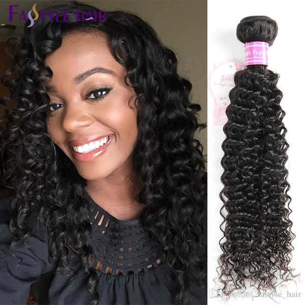 Top Quality Fastyle Malaysian Kinky Deep Curly Extensions UNPROCESSED Mink Brazilian Peruvian Indian Virgin Human Hair Bundles Low Price