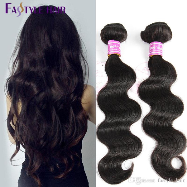 Wholesale!Fastyle Top Quality Malaysian Body Wave Extensions 5pc/lot Cheap UNPROCESSED Brazilian Peruvian Indian Virgin Human Hair Bundles