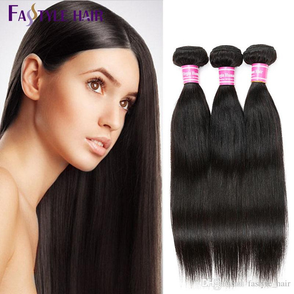 Hot Cake! Fastyle Indian Straight Hair Weave Extension Unprocessed Brazilian Peruvian Malaysian Mink Virgin Human Hair Bundles Super Quality