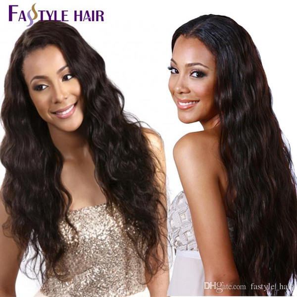 Fastyle Brazilian Natural Water Wave Hair Extensions Natural Black Unprocessed Peruvian Malaysian Indian Virgin Human Hair Bundles 4pc/lot