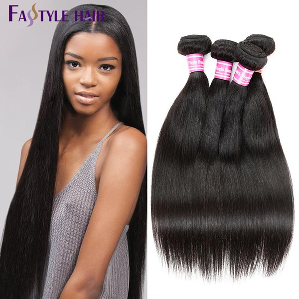 HOT 2017!!!Fastyle Brazilian Straight Unprocessed Peruvian Malaysian Indian Virgin Human Hair Bundles Cheap Wholesale Price 