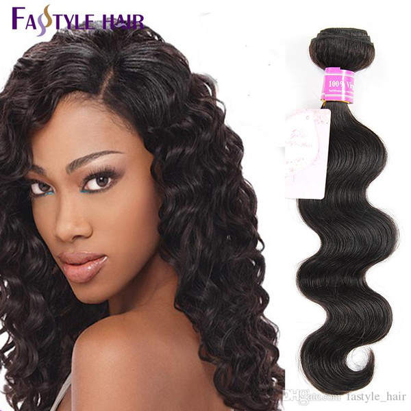 Fastyle Factory Wholesale Malaysian Body Wave Unprocessed Brazilian Peruvian Indian Human Hair Extensions Bundles Natural Black Dyeable