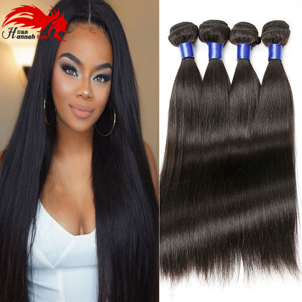 Malaysian Straight Hair Bundles Natural Black Weave Human Remy Hair Bundles Malaysian Virgin Hair Straight 4 Bundles Straight