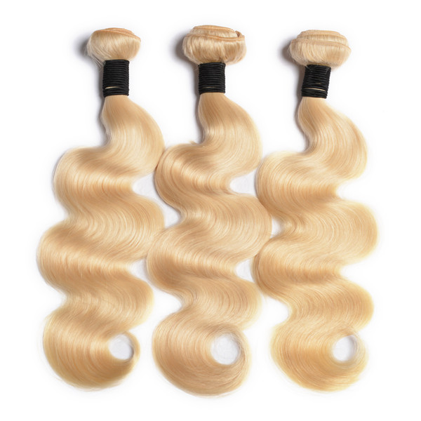 Modernshow 3 Pieces 613 Blonde Body Wave Hair Bundles Brazilian Virgin Hair Weave 613 Color Body Wave Remy Human Hair Bundles