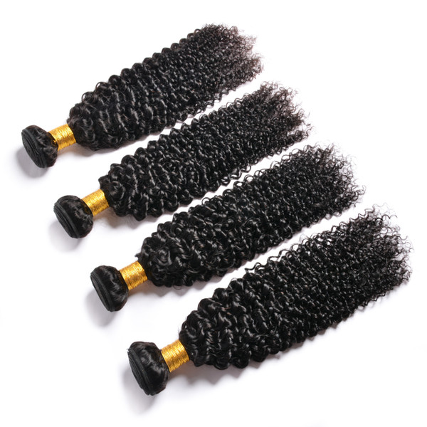 8A Brazilian Peruvian Virgin Kinky Curly Human Hair Bundles Wefts 4 pieces Remy Kinky Curly Wet and Wavy Human Hair Weaves