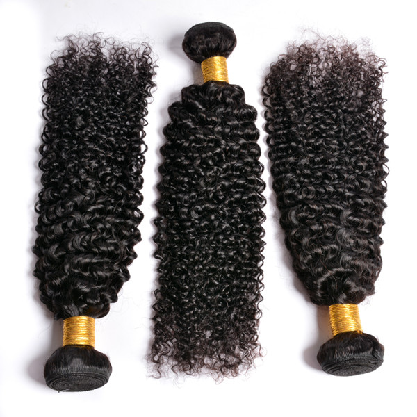 8A Brazilian Peruvian Indian Malaysian Virgin Kinky Curly Human Hair Bundles Wefts 3 pieces Remy Kinky Curly Human Hair Weaves