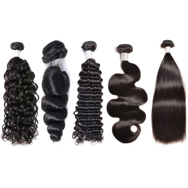 100 Unprocessed Body Straight Loose Water Curly Human Hair Weaves Vendors Brazilian Peruvian Malaysian Remy Hair Bundles