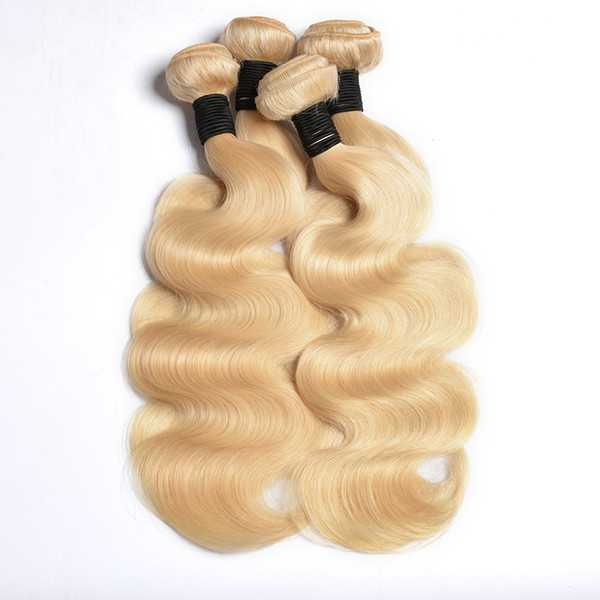 Modernshow 613 Blonde Body Wave Hair Bundles Vendor Brazilian Virgin Hair Weave 613 Color Body Wave Straight Deep Remy Human Hair Wefts