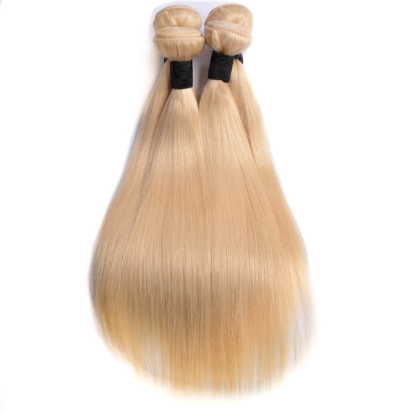 Modernshow White Women 613 Blonde Straight Hair Bundles Brazilian Virgin Hair Weave 613 Color Silk Straight Remy Human Hair Wefts