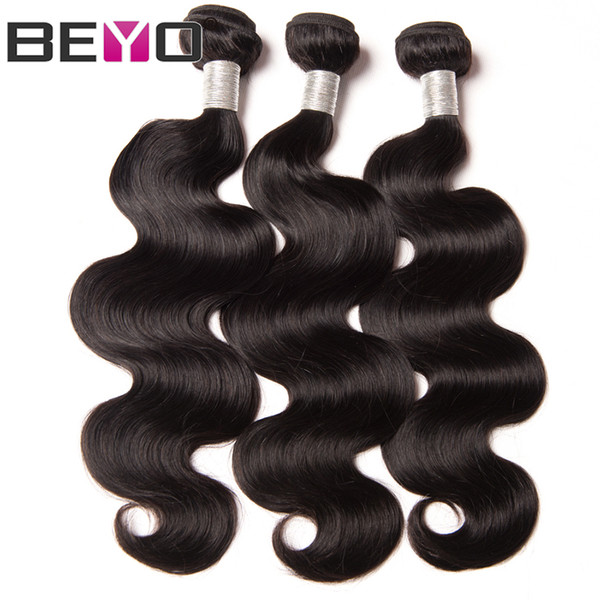 Beyo Body Wave Bundles 100% Human Hair Bundles 3/4 Pcs Lot Malaysian Peruvian Cambodian Unprocessed Virgin Natural Color Remy Hair Weave