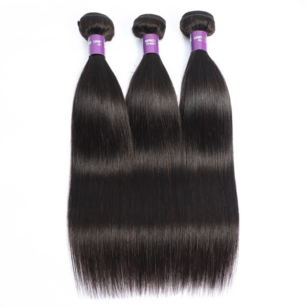 Brazilian Virgin Hair 3 Bundles Straight Human Hair Weaves 100g/pieces double machine weft 8-26 inch Brazilian Straight Hair