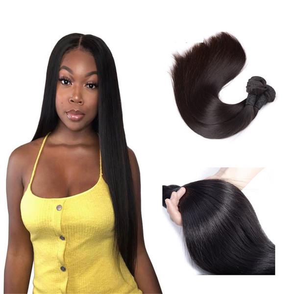 Peruivan Malaysian Indian Brazilian Hair Bundles Unprocessed Straight 8A Human Hair Weave 3pcs Dyeable Hair Extensions Double Weft